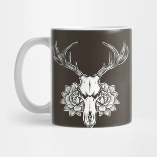 Oh deer! unisex Deer Skull with flowers Mug